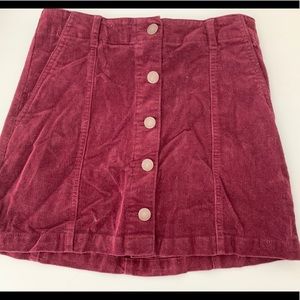 Forever 21 Button Front Mini Skirt